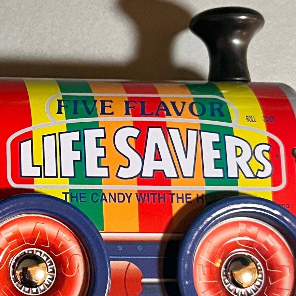 Vintage Nabisco metal Life Saver Candy Container